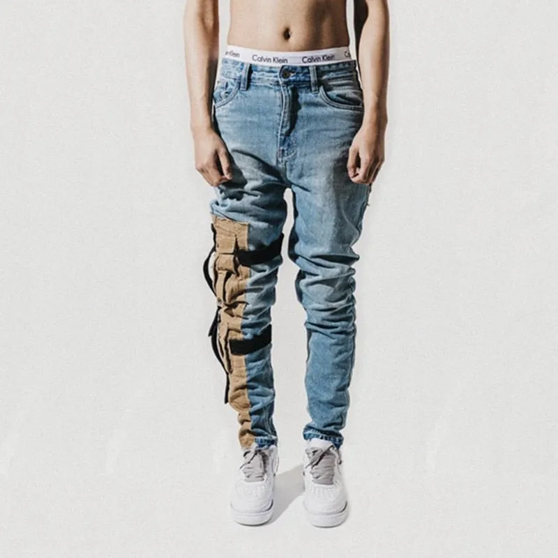 Slim Fit Strap Jeans