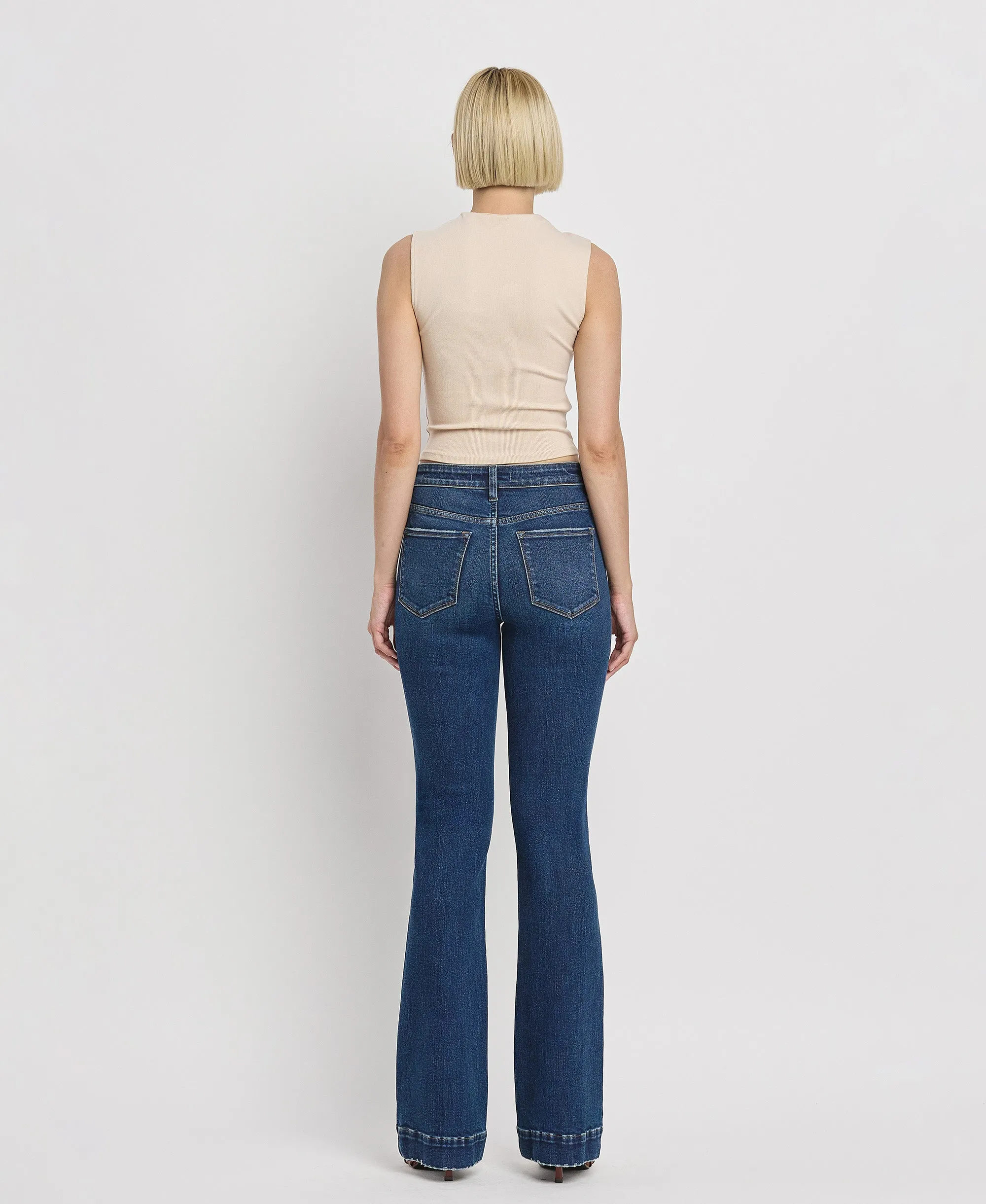 Sustainability - High Rise Trouser Hem Bootcut Jeans