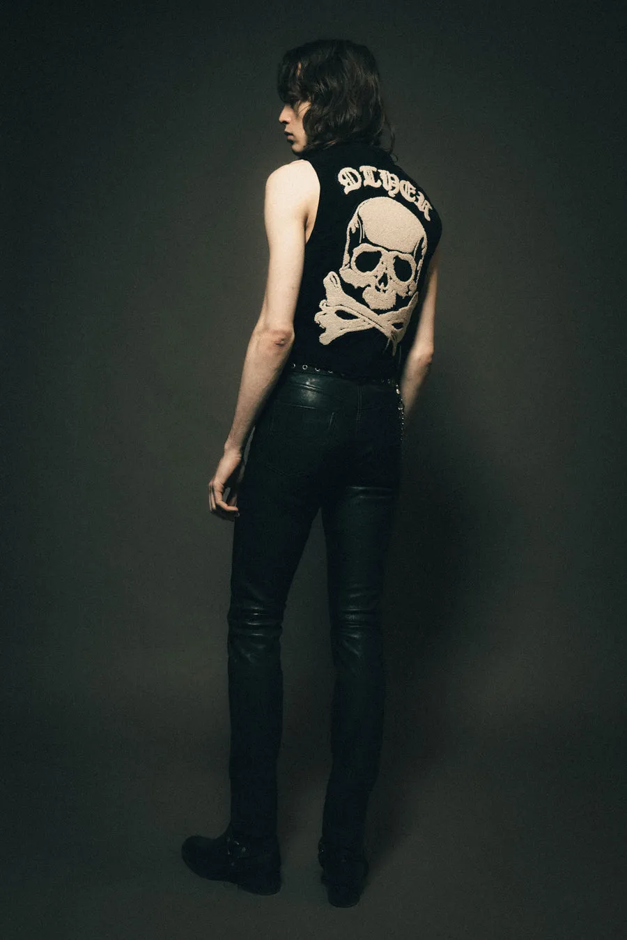 The Skull & Crossbones Patch Suede Cut