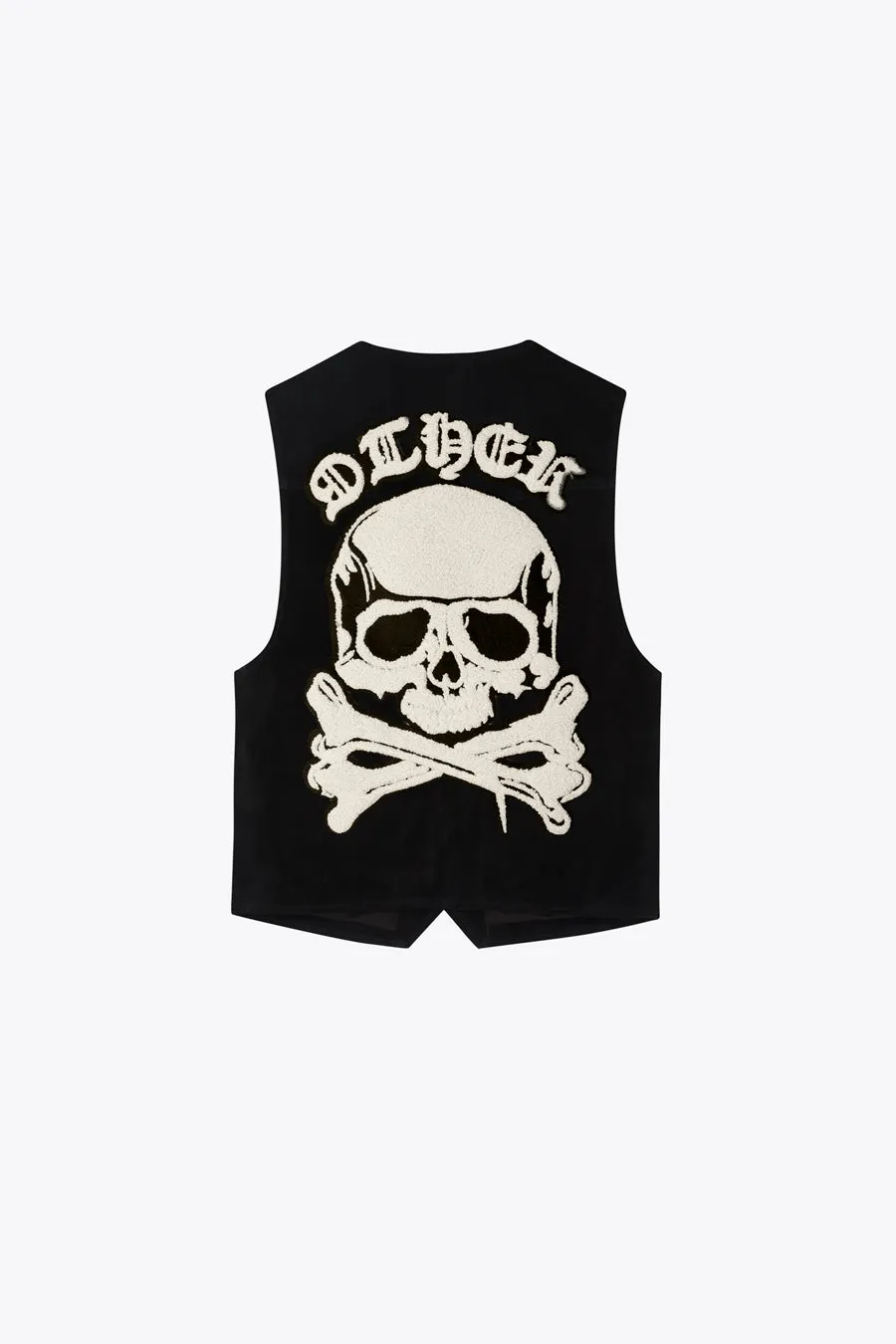 The Skull & Crossbones Patch Suede Cut