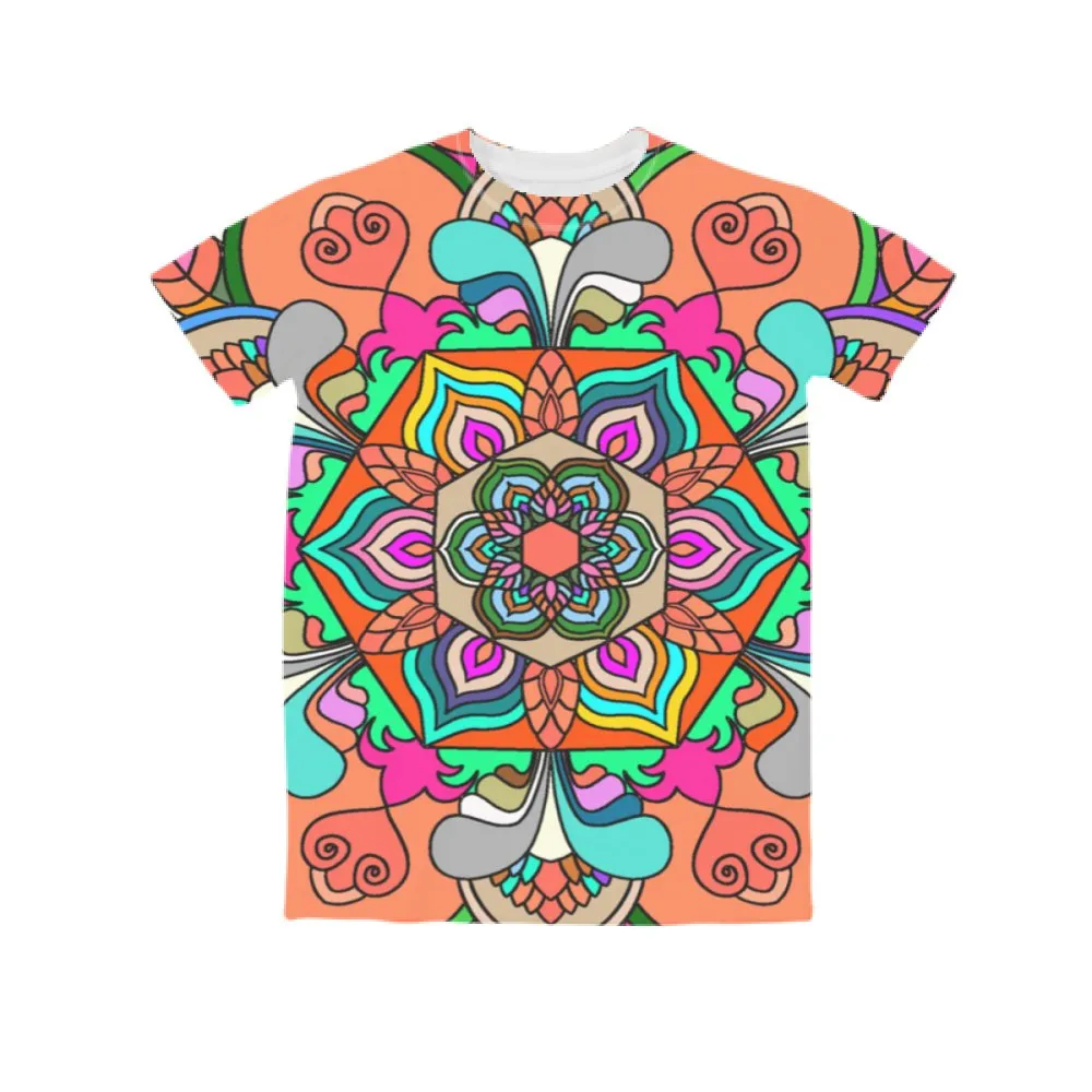 Vibrant Mandala Art All-Over Print T-Shirt