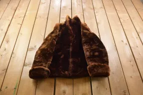 Vintage 1950s Brown Fur Coat / Winter Outerwear / Short Jacket / Formal Outerwear / Fancy Liner / Essentials