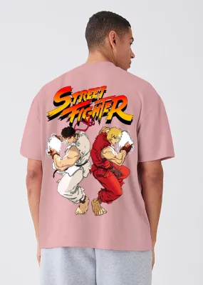 Warrior World Street Fighter Men Oversized Printed T-Shirt