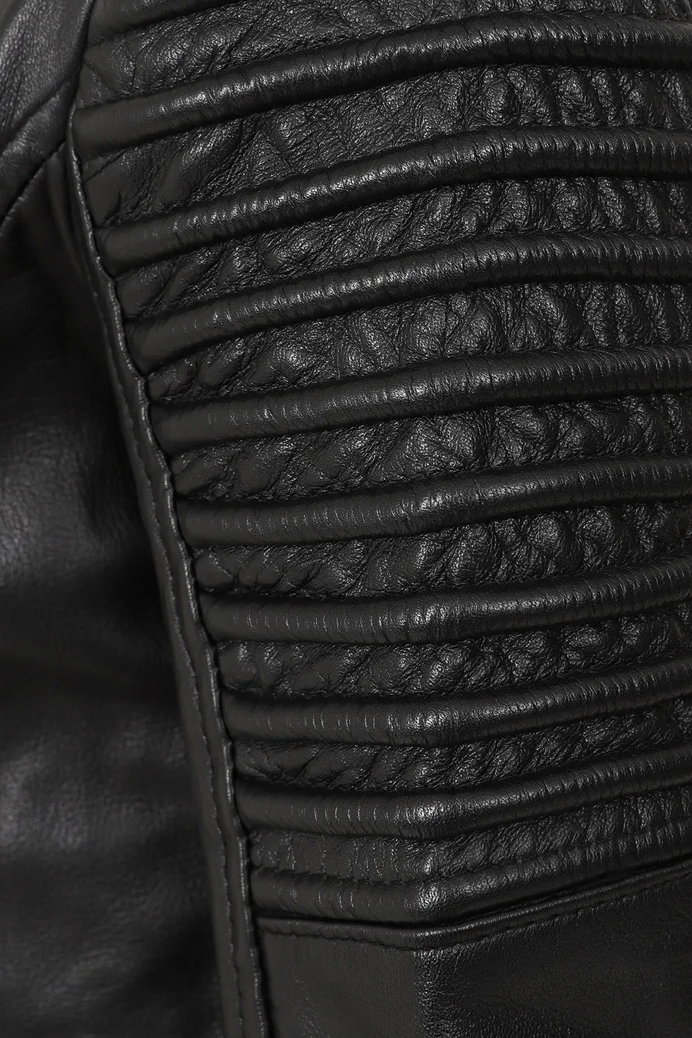 Women's Black Leather Biker Jacket - 'ROSIE'