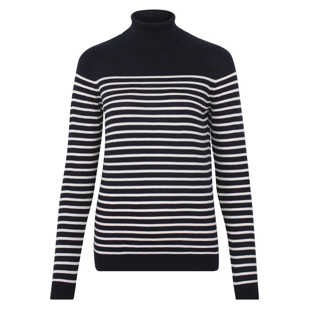 Womens Ultra Fine Cotton Roll Neck Breton Jumper